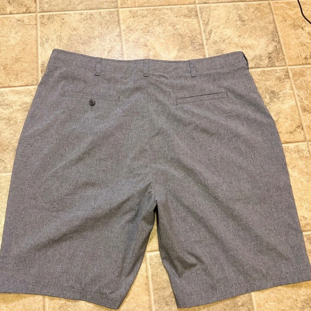 Ben Hogan Mens 44 Heather Grey Performance Golf Shorts Stretch Flat Front WT4414